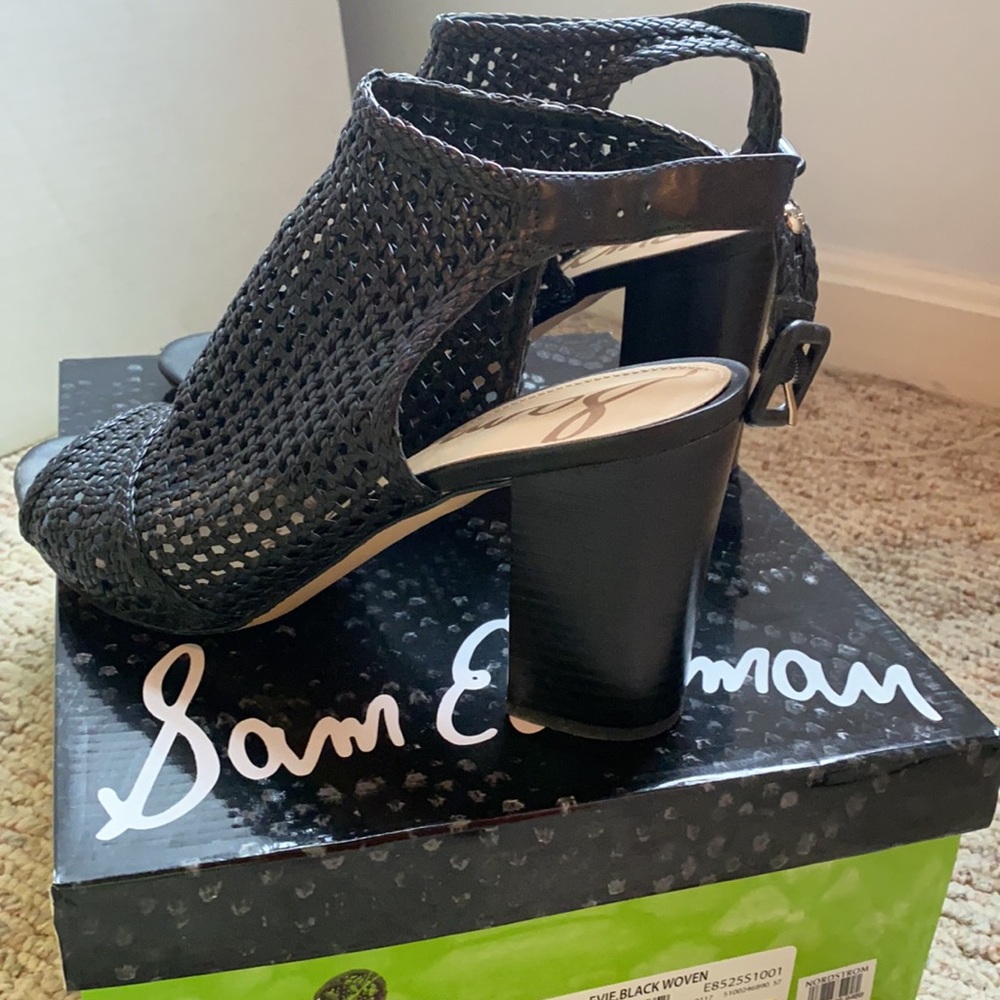 Sam Edelman Black Woven heel - Picture 3 of 5